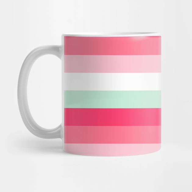 Pink and Mint Stripe pattern by Trippycollage